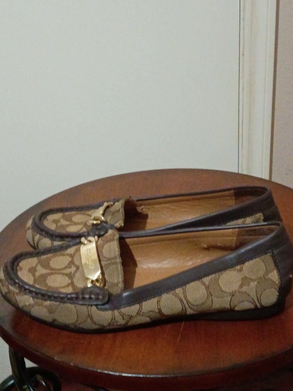 Coach Women's Olive A01918 Brown Monogram Print Slip-On Loafer Flats Size 7.5B - Picture 10 of 12